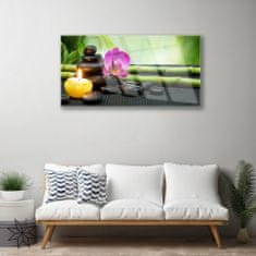 tulup.si Slika na akrilnem steklu Flower bamboo zen spa 100x50 cm 4 obešalnika