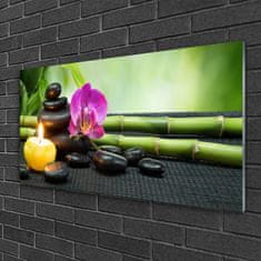 tulup.si Slika na akrilnem steklu Flower bamboo zen spa 100x50 cm 4 obešalnika