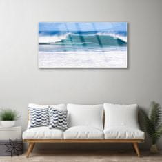 tulup.si Slika na akrilnem steklu Morska voda ocean wave 100x50 cm 2 obešalnika