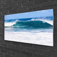 tulup.si Slika na akrilnem steklu Morska voda ocean wave 100x50 cm 2 obešalnika