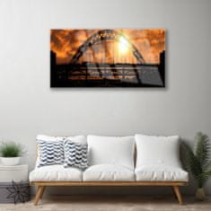 tulup.si Slika na akrilnem steklu Bridge arhitektura 120x60 cm 4 obešalnika