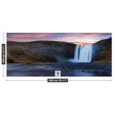 tulup.si Fototapeta Skogafoss slap Samolepilne 250x104 cm