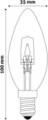 Avide 10x žarnica halogenska E14 svečka 42W 2000h