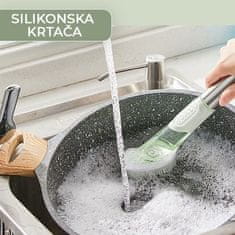 VivoVita Scrubbie Brush 3v1 – krtača za pomivanje posode s prostorom za tekoči detergent