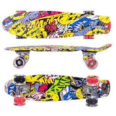 Enero Pennyboard deska 56 cm z LED kolesi, JOKER S-128