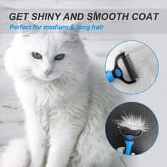 Netscroll 2v1 komplet za nego ljubljenčkov: dvostranska krtača za pse in mačke + valjček za odstranjevanje dlak, istočasno odstranjevanje dlake z vašega ljubljenčka in vaših oblačil, za čisti dom, PetBundle