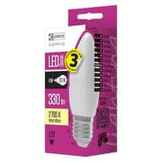 Emos Emos LED žarnica Classic Candle 4W E27 Toplo bela