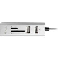 Yenkee Bralnik pomnilniških kartic YHC 102SR USB OTG COMBO HUB+Bralnik