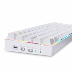 Redragon Draconic K530 brezžična mehanska tipkovnica, TKL, RGB, Bluetooth, bela - odprta embalaža