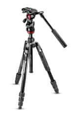 Manfrotto BeFree Advanced LIVE Twist ALU video stojalo z video glavo MVH400AH + JOBY Wavo Plus mikrofon (MVKBFRTLIVE-BDL)