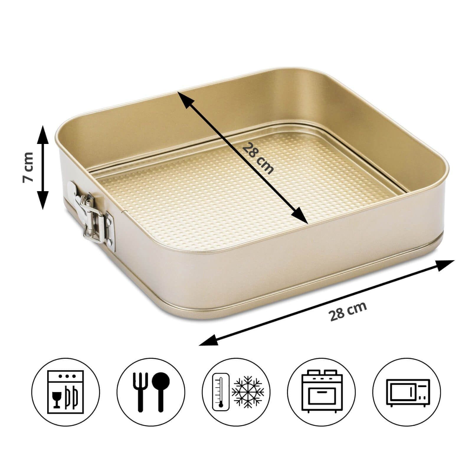 Zenker Deluxe Rectangular Springform Pan w. Cover Spring Form