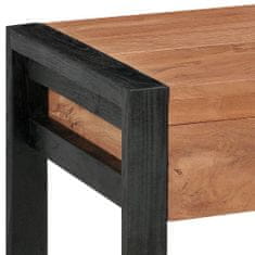 Vidaxl Pisalna miza z 2 predaloma 140x40x75 cm predelana tikovina