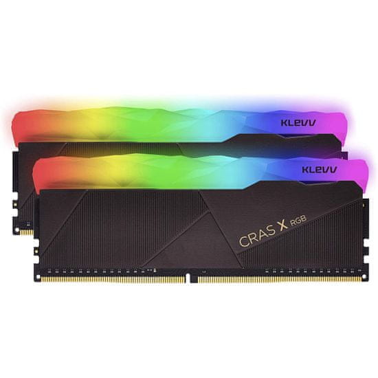 Klevv Cras X RGB pomnilnik (RAM), DDR4 16 GB (2x8GB), 3600 MHz, CL18, 1.35 V (KD48GU880-36A180X)