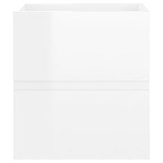 Greatstore Umivalna omarica, bela, visok sijaj, 41x38,5x45 cm, plošča