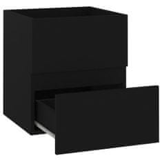 Vidaxl Umivalna omarica, črna, 41x38,5x45 cm, iverna plošča