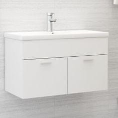 Vidaxl Omarica za umivalnik bela 80x38,5x46 cm iverna pl.