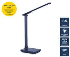 Platinet PDL6731 namizna LED svetilka, modra