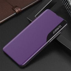 slomart eco leather view case elegantna knjižna torbica s stojalom za samsung galaxy s21+ 5g (s21 plus 5g) vijolična