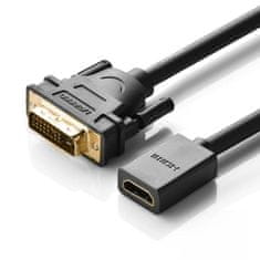 Ugreen 20118 adapter DVI - HDMI, črna
