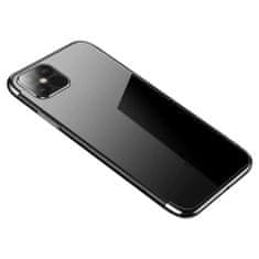 slomart clear color case gel tpu electroplating frame cover za samsung galaxy s21 5g črn