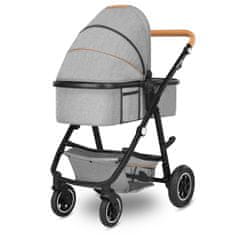 Lionelo Amber 3v1 kombiniran otroški voziček, siv
