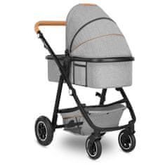 Lionelo Amber 3v1 kombiniran otroški voziček, siv