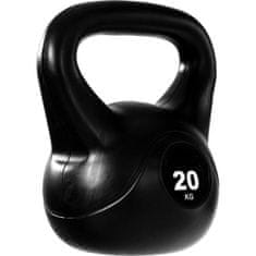 SEDCO Dumbbell KETTLEBELL PLAST 20 KG črno-bela