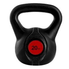 SEDCO Dumbbell KETTLEBELL PLAST 20 KG črno-rdeča