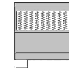 Vidaxl Boxspring postelja temno siva iz blaga 200x200 cm