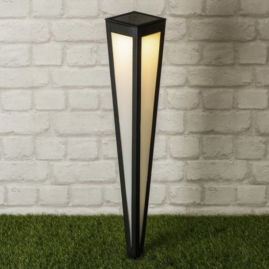 Vidaxl HI Garden solarna svetilka, LED stebriček, 75 cm, črna