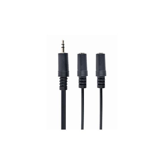 CABLEXPERT Avdio kabel 1x 3.5mm M - 2x 3.5mm Ž 10cm