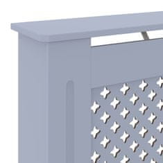 Greatstore Pokrov za radiator siv MDF 78 cm