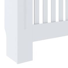 Vidaxl Pokrov za radiator MDF bel 78 cm