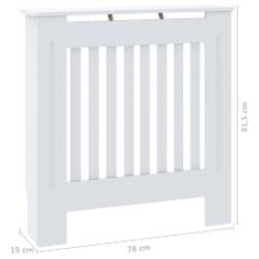 Vidaxl Pokrov za radiator MDF bel 78 cm