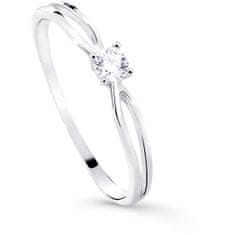 Cutie Diamonds Bleščeč zaročni prstan iz belega zlata z diamantom DZ8027-00-X-2 (Obseg 52 mm)