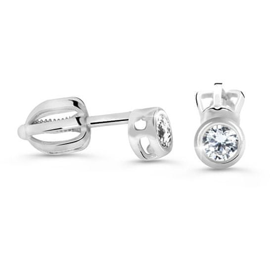 Cutie Diamonds Minimalistični uhani iz belega zlata z diamanti DZ62231-30-00-X-2