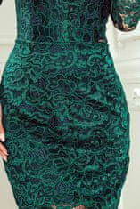 Numoco Ženska čipkasta obleka Escoved zelena XL