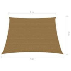 Vidaxl Senčno jadro 160 g/m2 taupe 4/5x3 m HDPE