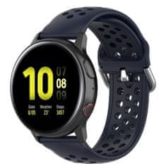 BStrap Silicone Dots pašček za Samsung Galaxy Watch 3 41mm, navy blue