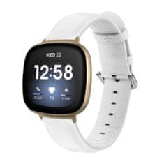 BStrap Leather Lux pašček za Fitbit Versa 3, white