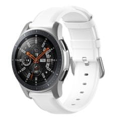 BStrap Leather Lux pašček za Samsung Galaxy Watch 3 41mm, white