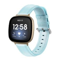 BStrap Leather Lux pašček za Fitbit Versa 3, light blue