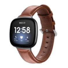 BStrap Leather Lux pašček za Fitbit Versa 3, brown