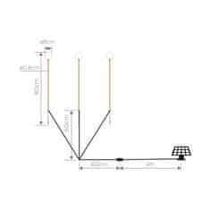 KINGHOME NOVA vrtna svetilka BRUNA 80 3 SOLAR bakrena - LED