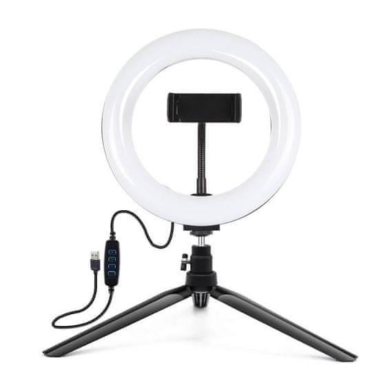 Puluz Tripod krožka LED svetloba 7.9'', črna