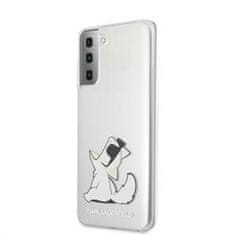 Karl Lagerfeld Choupette Eats ovitek za Samsung Galaxy S21, prozoren