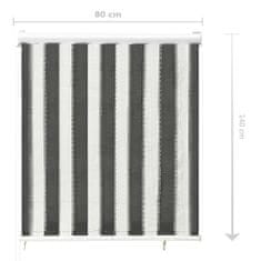 Vidaxl 312680 Outdoor Roller Blind 80x140 cm Anthracite and White Stripe