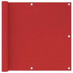 Vidaxl Balkonsko platno rdeče 90x300 cm HDPE