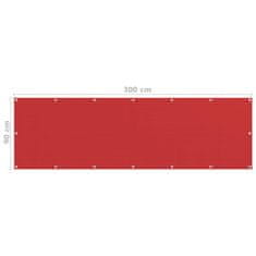 Vidaxl Balkonsko platno rdeče 90x300 cm HDPE