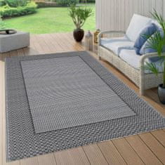 Vidaxl Zunanja preproga siva 120x180 cm PP